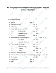 Jehovas Vidner i Danmark | SSO