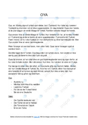 Oya | Fremmed i Tyrkiet | Resumé og Personkarakteristik
