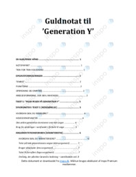 Generation Y i fokus