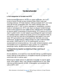 Verdenshandel & WTO