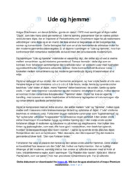 Ude og hjemme | Analyse