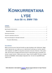 Konkurrentanalyse af Audi og BMW