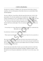 A Gift for My Mother | Engelsk opgave