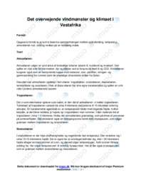 Det overvejende vindmønster og klimaet i Vestafrika