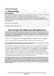 Telecommuting | Sample Response