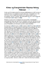 Klima og Energiminister Rasmus Helveg Petersen