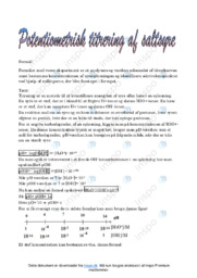 Syre-Base Neutralisering