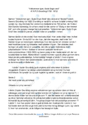 Velkommen igen Guds Engle små | Analyse