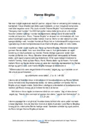 Hanne Birgitta | Analyse