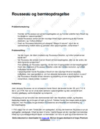 Rousseau og børneopdragelse