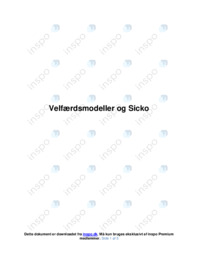 Velfærdsmodeller og Sicko | SRO