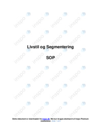 Livstil og Segmentering | SOP