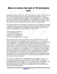 Mens vi endnu har den & Til storbyens pris