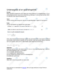 Undersøgelse af en spændingskilde