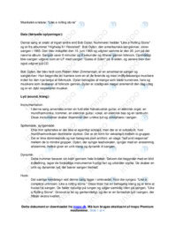 Musikalsk analyse: ”Like a rolling stone”