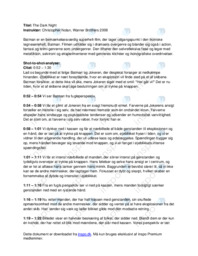 The Dark Knight – Shot-to-shot analyse