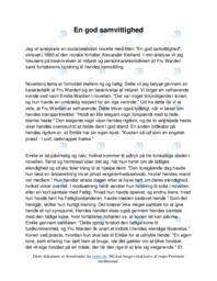 En god samvittighed | Analyse