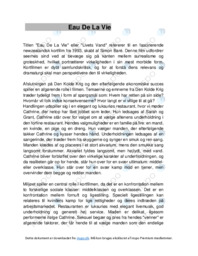 Livets Vand | Analyse