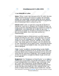 Luther | En kildekritisk analyse