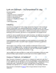 Danskopgave om Danske Fædrelandssange siden Romantikken