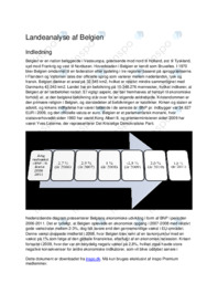 Belgien – Makroøkonomisk landeanalyse
