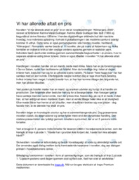 Analyse af Vi har allerede aftalt en pris