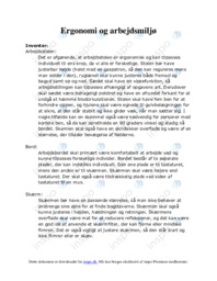 Ergonomi og arbejdsmiljø