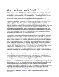 What does it mean to be British Essay