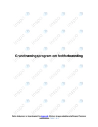 Grundtræningsprogram om fedtforbrænding