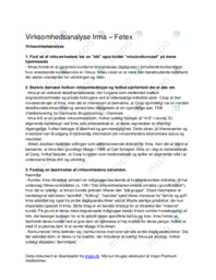 Virksomhedsanalyse Irma og Føtex