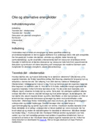 Olie og alternative energikilder