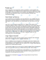 Debatindlæg om unge og det politiske samfund