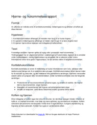 Hukommelse, reaktionsevne og koffein Rapport