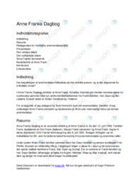 Analyse af Anne Franks dagbog
