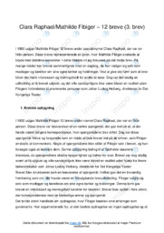 Clara Raphaels Tredje Brev