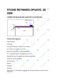 Vandret bevægelse med konstant acceleration | SRO