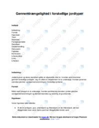 Gennemtrængelighed i forskellige jordtyper