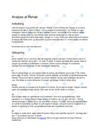 Analyse af Rehab af Amy Winehouse