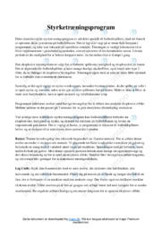 Fodboldstyrke | Træningsprogram