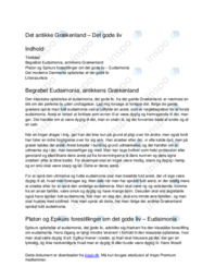 Det antikke Grækenland og eudaimonia