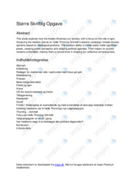 Mediernes magt og Helle Thornings valgkampagne 2015 | SSO