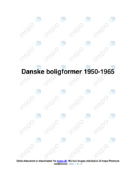 Danske boligformer 1950-1965 | DHO