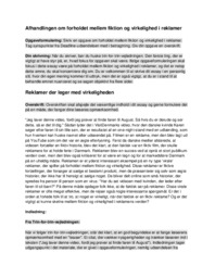 Essay om Samspillet mellem Fiktion og Virkelighed i Reklamer