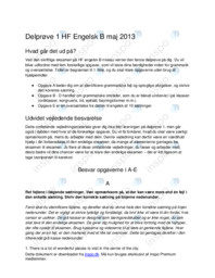 Delprøve 1 Engelsk B maj 2013 HF
