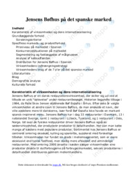 Jensens Bøfhus på det spanske marked