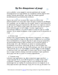 De fire dimensioner af magt