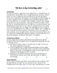 Til den tyske kristelige adel