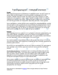 Styrketræningsprogram til Volleball