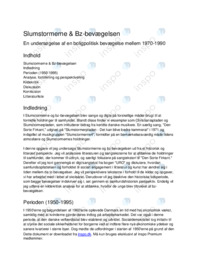 Bz-bevægelsen og Slumstormerne | DHO