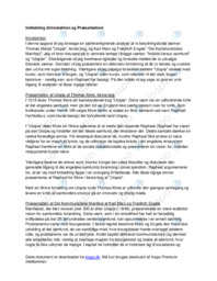 Utopia og Det Kommunistiske Manifest Komparativ analyse